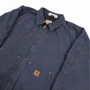 Carhartt 378-20 Tradesman Quilted Jacket Mens 3XL Blue Duck Canvas‎ Workwear